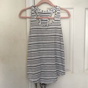 lululemon love tank pleated in black&white stripe